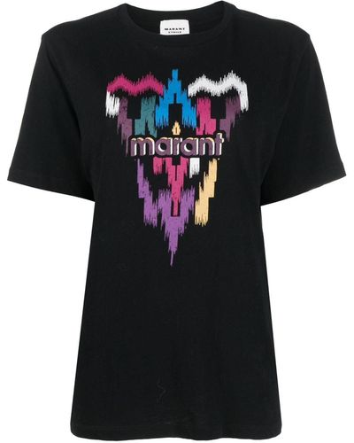 Isabel Marant T-shirt Met Logoprint - Zwart