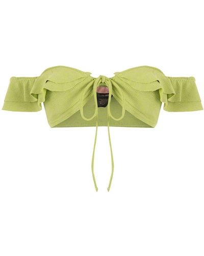 Clube Bossa Off-shoulder Bikini Top - Green