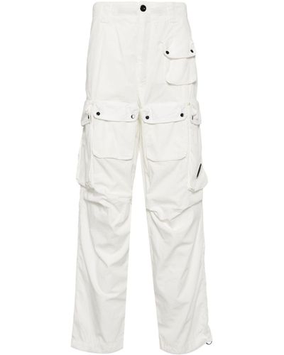 C.P. Company Drop-crotch Cotton Cargo Trousers - White