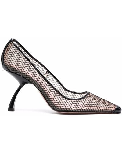 Piferi Tania 85mm Mesh Court Shoes - Metallic