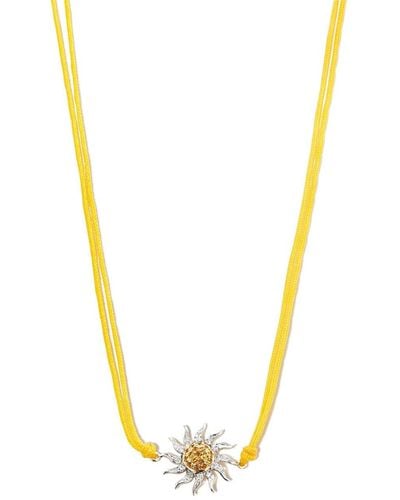 Yvonne Léon 9kt Yellow Gold Daisy Citrine Necklace - Metallic