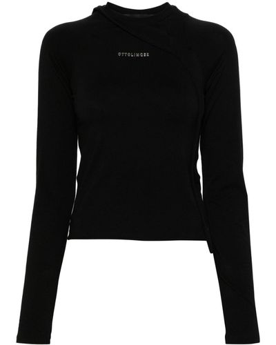 OTTOLINGER Logo-lettering Jersey T-shirt - Black