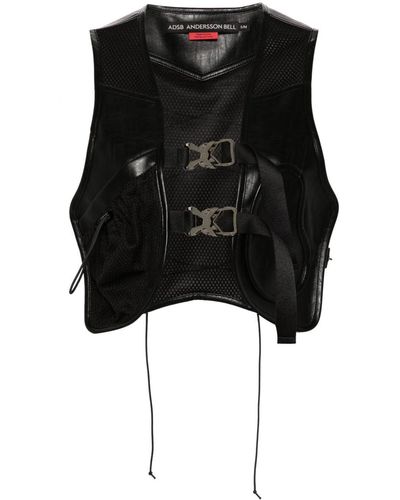 ANDERSSON BELL Sina Faux-leather Vest - Black