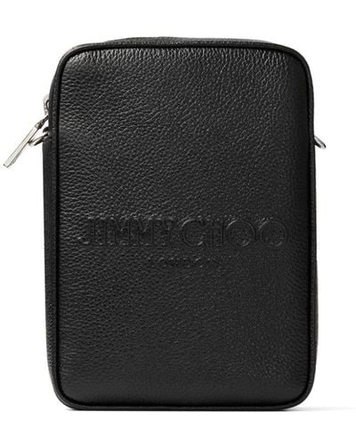 Jimmy Choo Kimi Leather Messenger Bag - Black