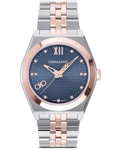 Ferragamo Vega New 40mm Horloge - Blauw