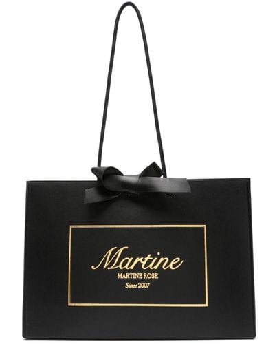 Martine Rose Logo-debossed Tote Bag - Black