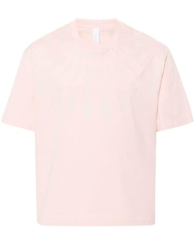 Neil Barrett Bolt-print Cotton T-shirt - Pink