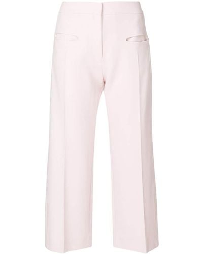 Carven Wide Leg Cropped Trousers - Pink