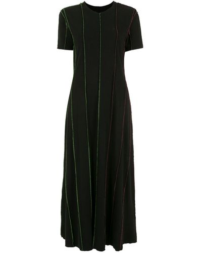 Osklen ストライプ ドレス - ブラック