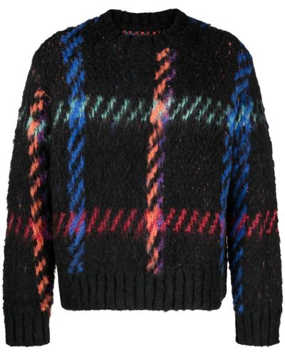 Sacai Jacquard Knit Pullover - Blue