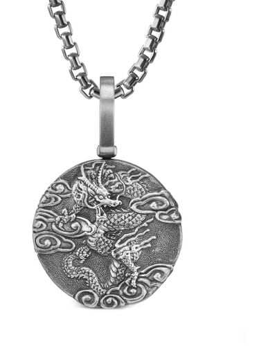 David Yurman Ciondolo Dragon in argento sterling - Metallizzato