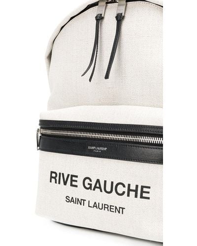 Saint Laurent City Mini Rive Gauche Backpack - White