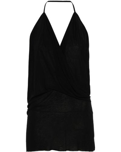 Rick Owens Draped Asymmetric Top - Black