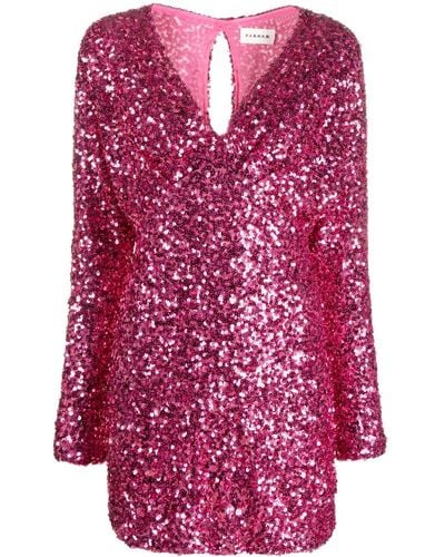P.A.R.O.S.H. Sequin-embellished Minidress - Red