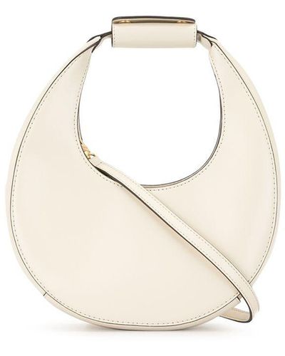 STAUD Moon Small Leather Shoulder Bag - White