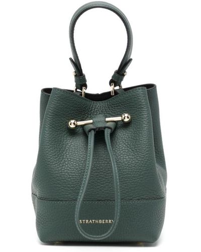 Strathberry Lana Osette Leather Bucket Bag - Green