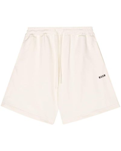 MSGM Pantalones cortos de chándal con logo - Neutro