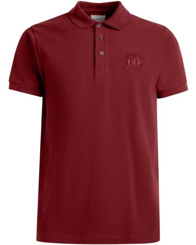 Bally Polo con logo bordado - Rojo