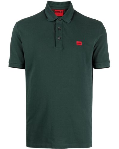 HUGO Deserino 232 Cotton-pique Polo Shirt - Green