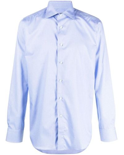 Canali Long-sleeve Cotton Shirt - Blue