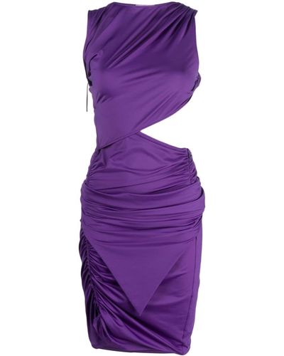 Supriya Lele Cut-out Ruched Dress - Purple