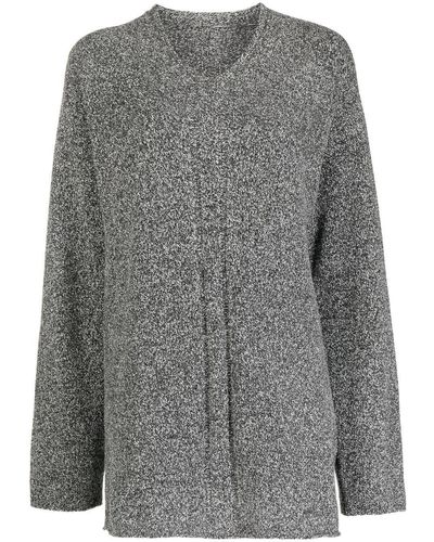 Dion Lee Marled Velvet Bouclé Sweater - Grey