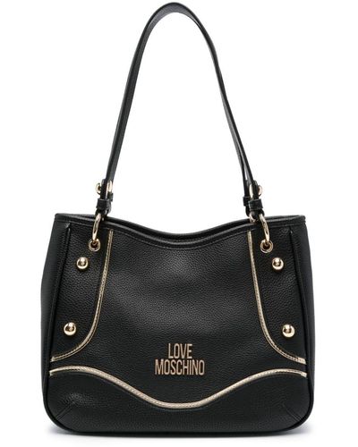 Love Moschino Borsa a spalla con logo - Nero