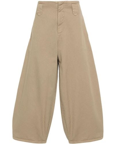 Societe Anonyme Logo-embroidered Wide Pants - Natural
