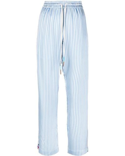 Mira Mikati Pantalones a rayas de x Javier Calleja - Azul