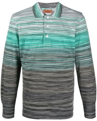 Missoni Space Dyed Cotton Polo Shirt - Green
