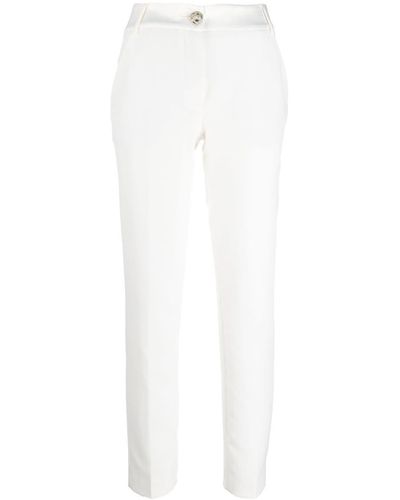 Philipp Plein Cady Tapered High-waist Trousers - White