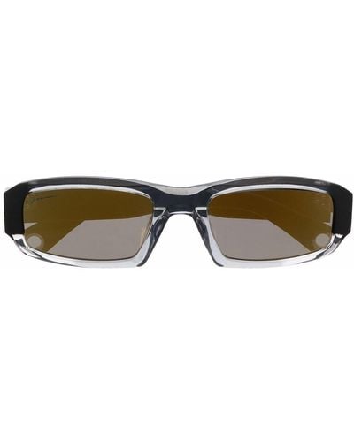 Jacquemus Two-tone Rectangle-frame Sunglasses - Black