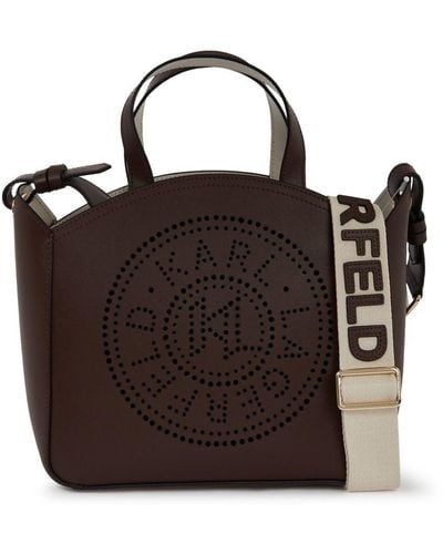 Karl Lagerfeld Small Circle Tote Bag - Brown