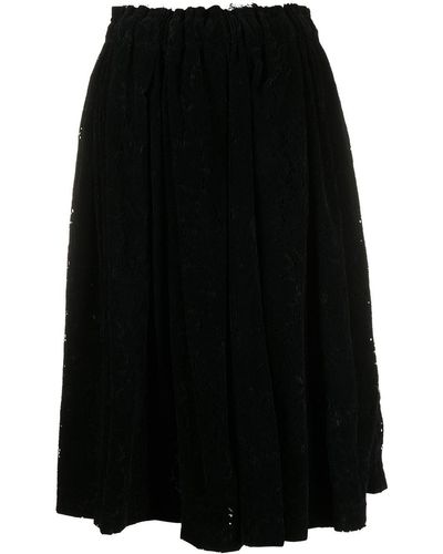 Comme des Garçons High-waisted A-line Skirt - Black