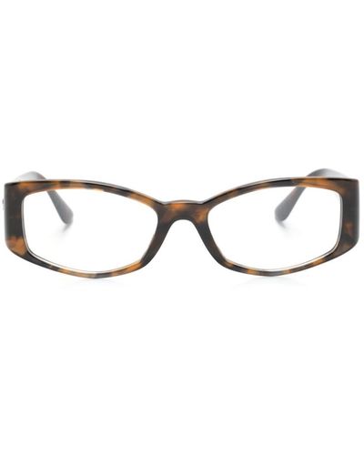 Versace Eckige Brille in Schildpattoptik - Braun