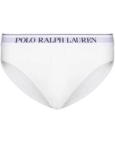Polo Ralph Lauren Pack Of 3 Logo Waistband Briefs - White