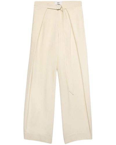 Ami Paris Hose mit weitem Bein - Natur