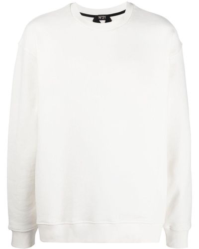 N°21 Sweatshirt mit Logo-Print - Weiß