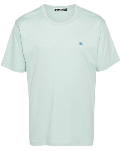 Acne Studios T-Shirt aus Bio-Baumwolle mit Logo - Blau