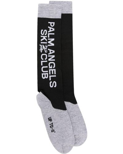 Palm Angels Ski Club Jacquard Socks - Black