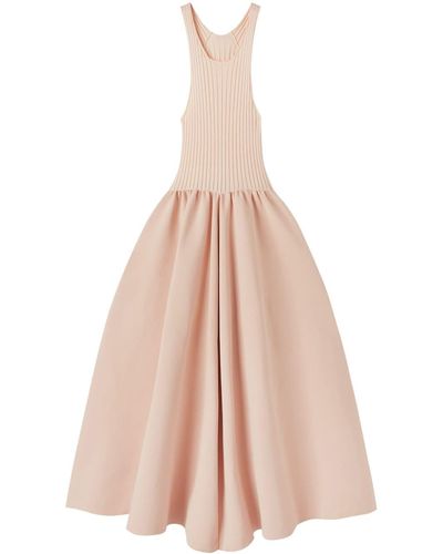 Jil Sander Vestido con falda y cintura lazada - Rosa