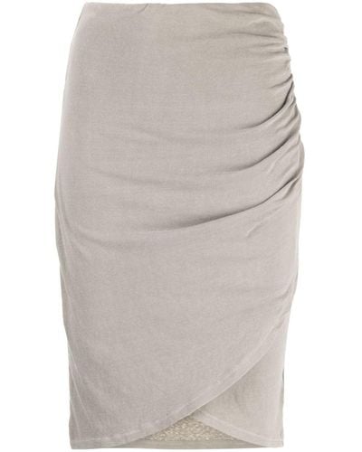 James Perse Gathered Midi Skirt - Gray