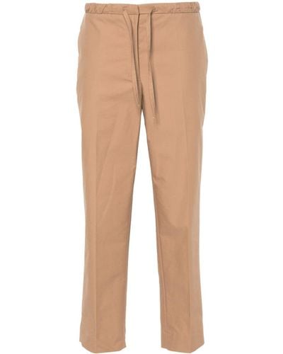 Jil Sander Tapered Cropped Trousers - Natural