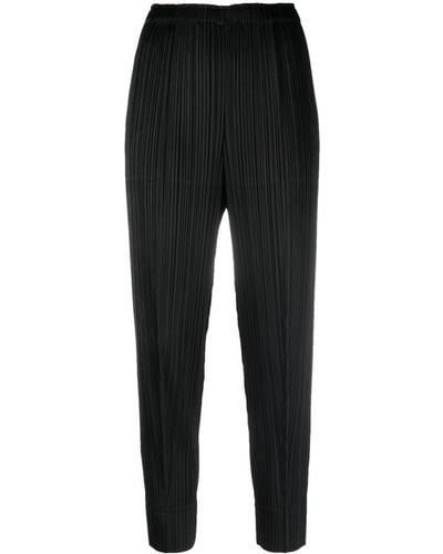 Pleats Please Issey Miyake Monthly Colours September Tapered Trousers - Black