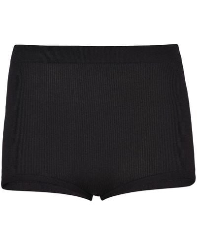 Prada Ribbed-knit Silk-blend Shorts - Black