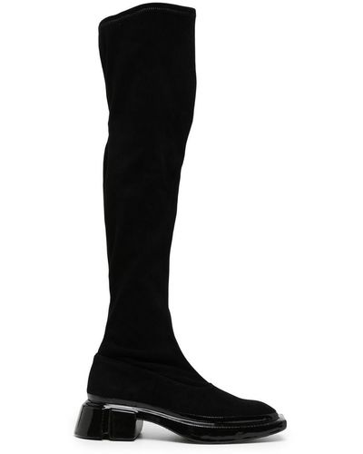 BOTH Paris Knee-high Low-heel Boots - Black