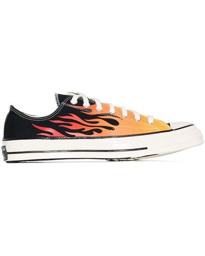 Converse Chuck 70 Archive Flame Ox Schwarz / Rot Sneakers - Mehrfarbig