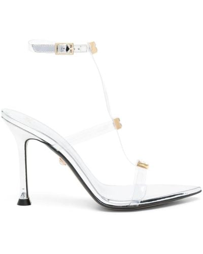 ALEVI Addy 100mm Crystal-embellished Sandals - White