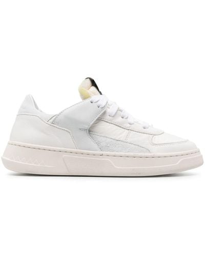 RUN OF Tonal Leather Trainers - White