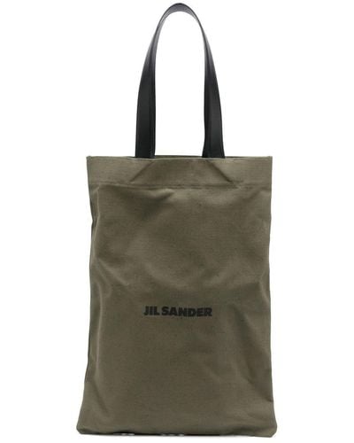 Jil Sander Logo-print Tote Bag - Green